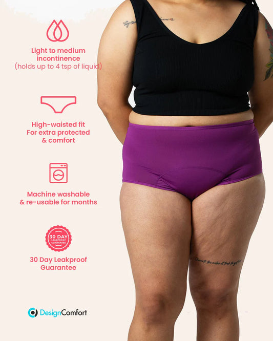 Free 5 pack of High-Waist LeakProof Panties Assorted Colors (30 day perfect fit guarantee)