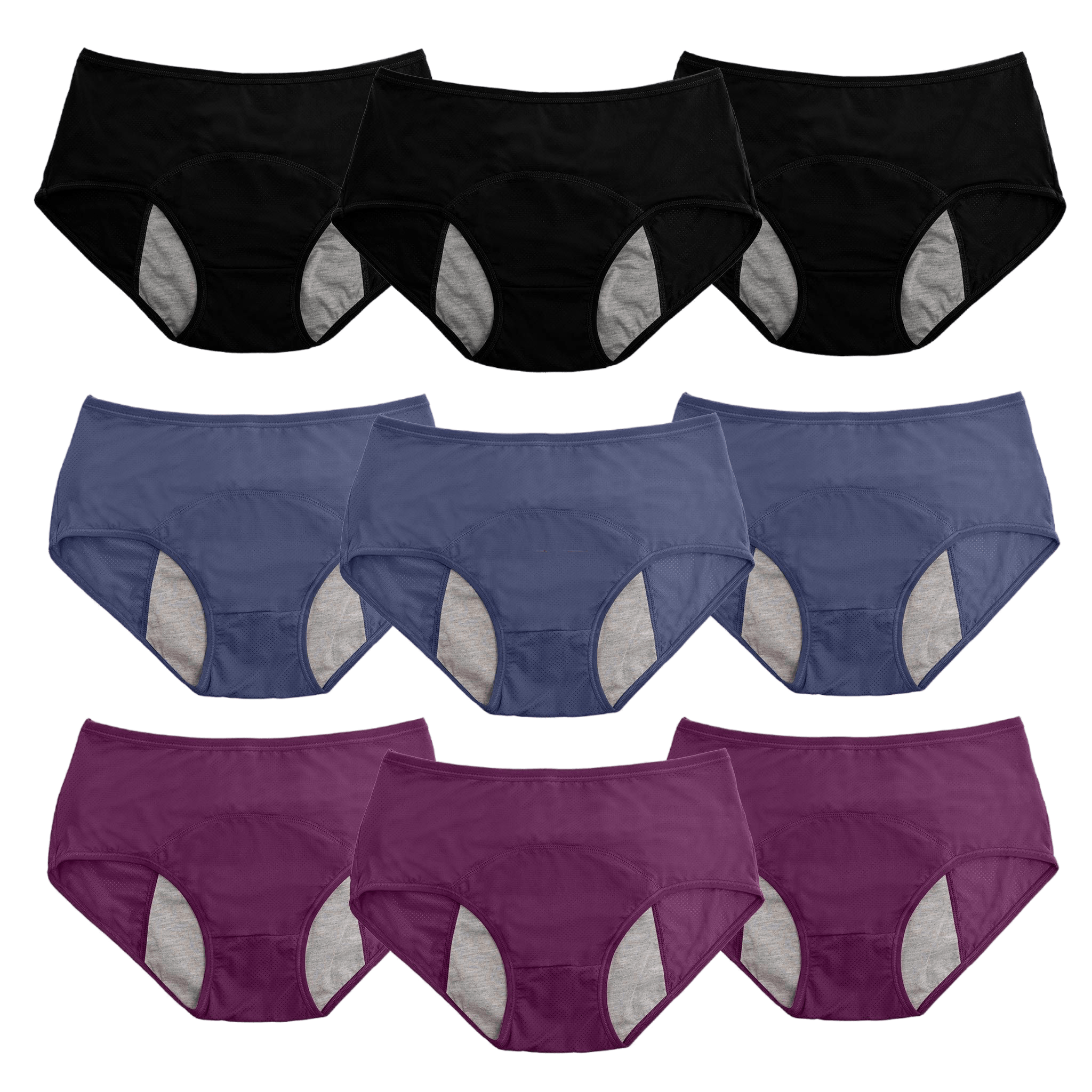 9pc High Waist Leak Proof Panties - DesignComfort