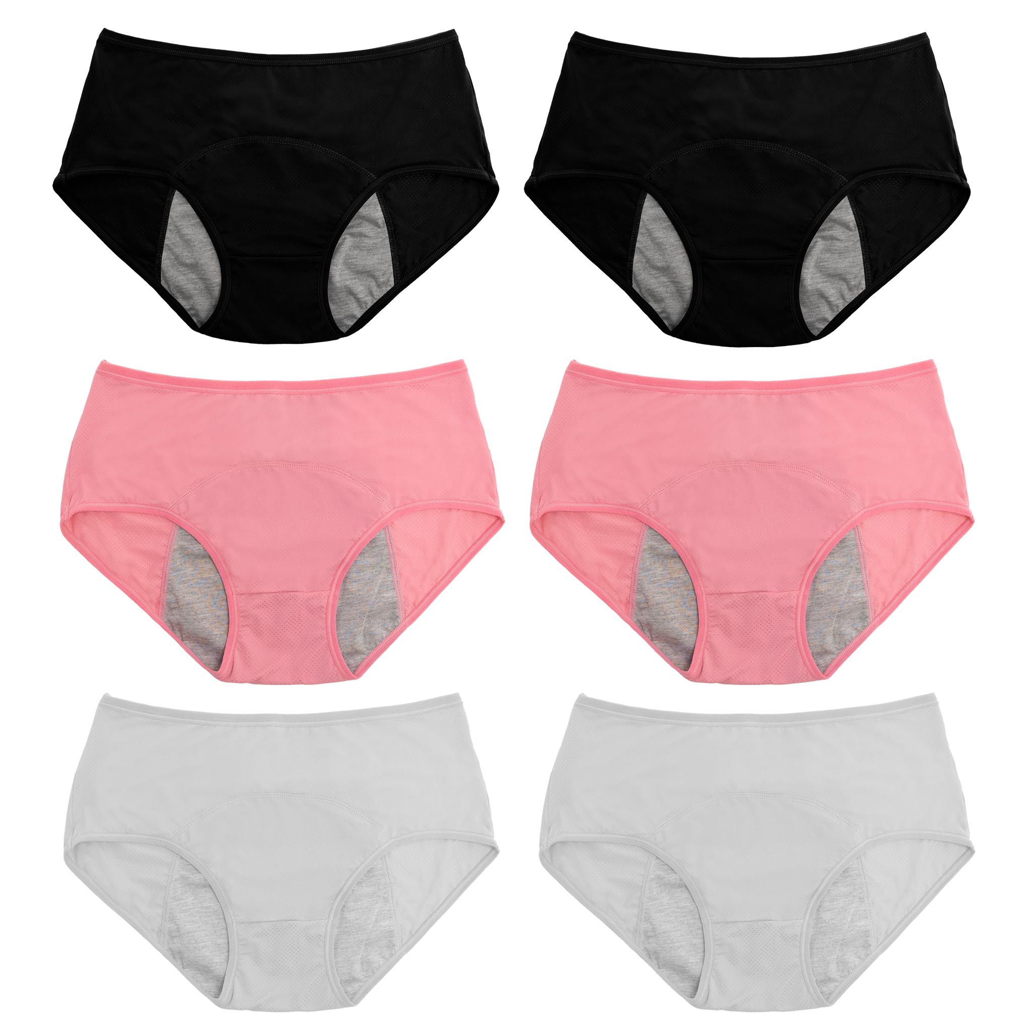 6pc High Waist LeakProof Panties - DesignComfort