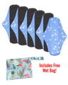 6pc LeakProof Reusable Pads (Includes Free Wet Bag) - DesignComfort