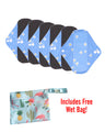 6pc LeakProof Reusable Pads (Includes Free Wet Bag) - DesignComfort