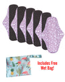 6pc LeakProof Reusable Pads (Includes Free Wet Bag) - DesignComfort