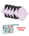 6pc LeakProof Reusable Pads (Includes Free Wet Bag) - DesignComfort