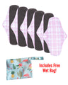 6pc LeakProof Reusable Pads (Includes Free Wet Bag) - DesignComfort